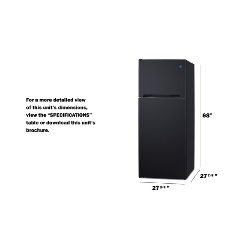 28" Wide Top-Mount Refrigerator-Freezer CTR152BLHD