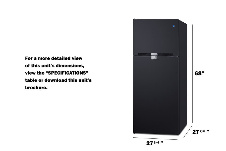 28" Wide Top-Mount Refrigerator-Freezer CTR152BLLF2LHD