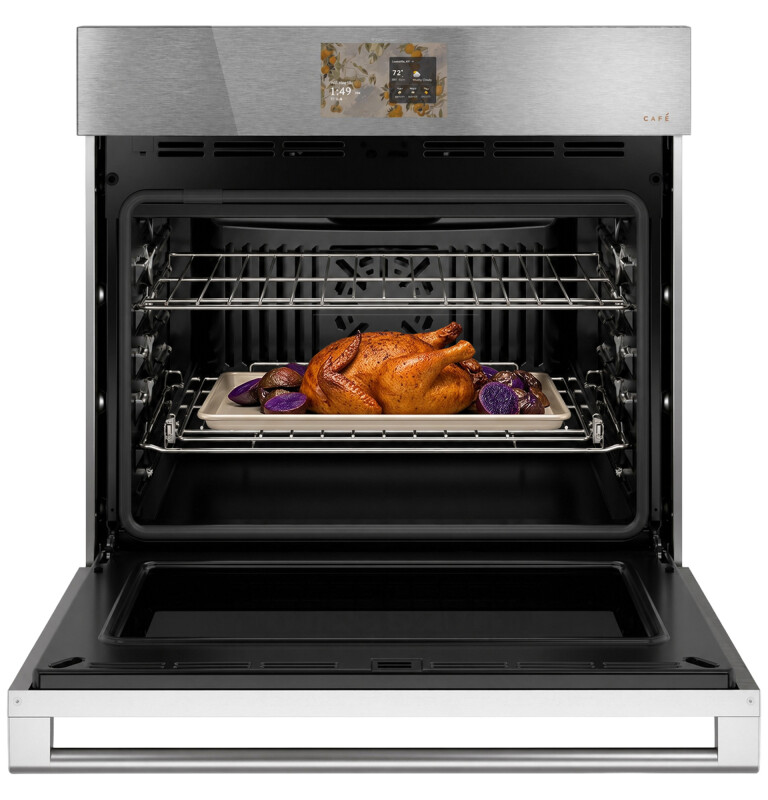 Café 30" Smart Single Wall Oven With Convection In Platinum Glass CTS70DM2ZS5