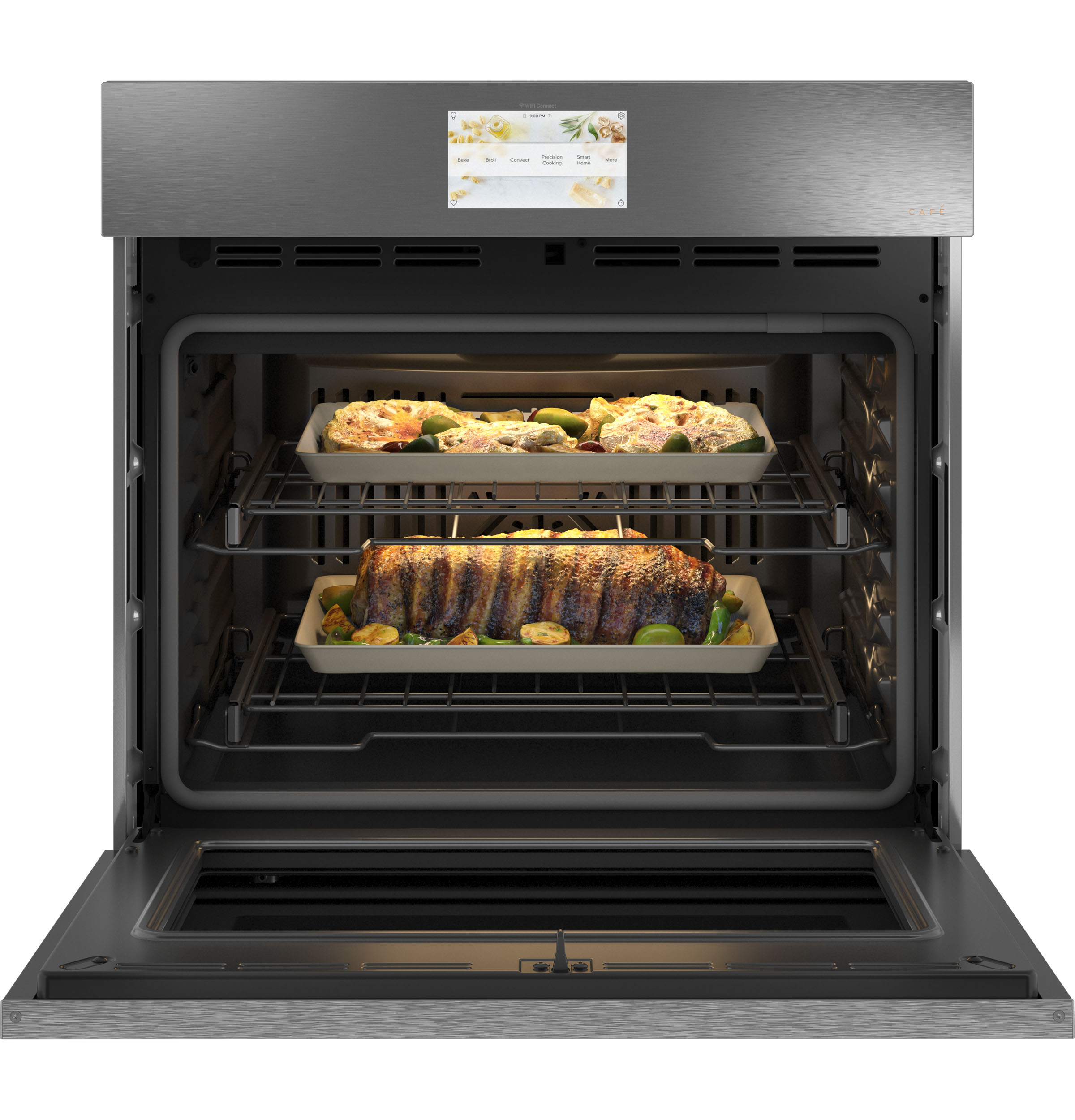 CAFÉ™ 30" Smart Built-In Convection Single Wall Oven in Platinum Glass view 21