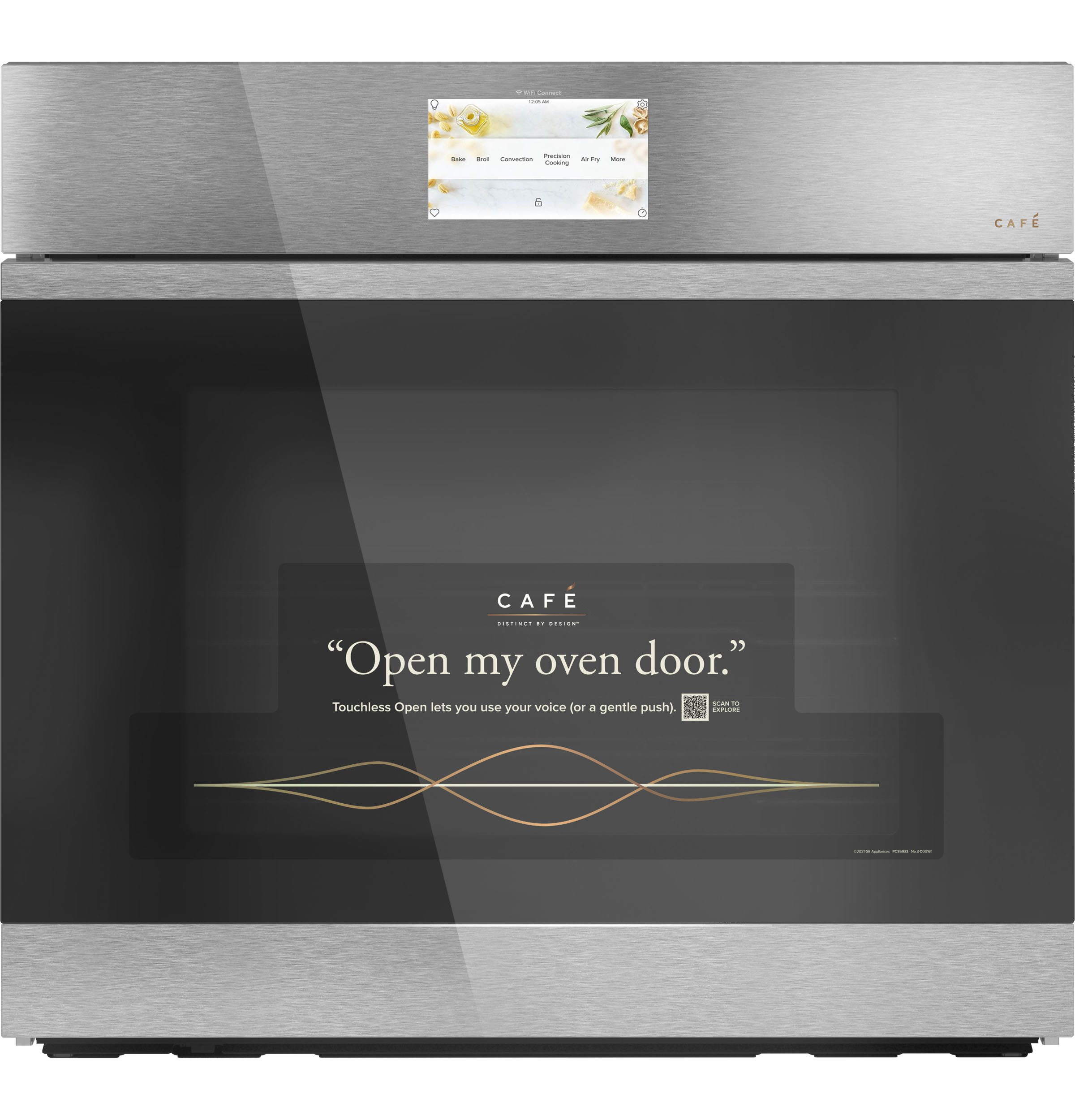 CAFÉ™ 30" Smart Built-In Convection Single Wall Oven in Platinum Glass view 4