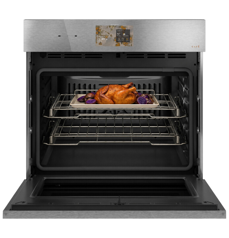 Café 30" Smart Built-in Convection Single Wall Oven In Platinum Glass CTS90DM2ZS5
