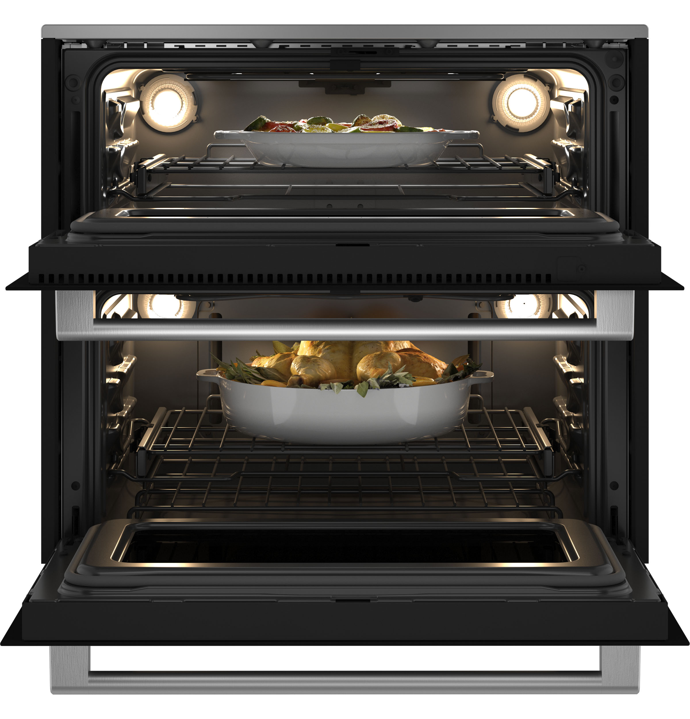 Café 30" Duo Smart Single Wall Oven In Platinum Glass CTS92DM2NS5