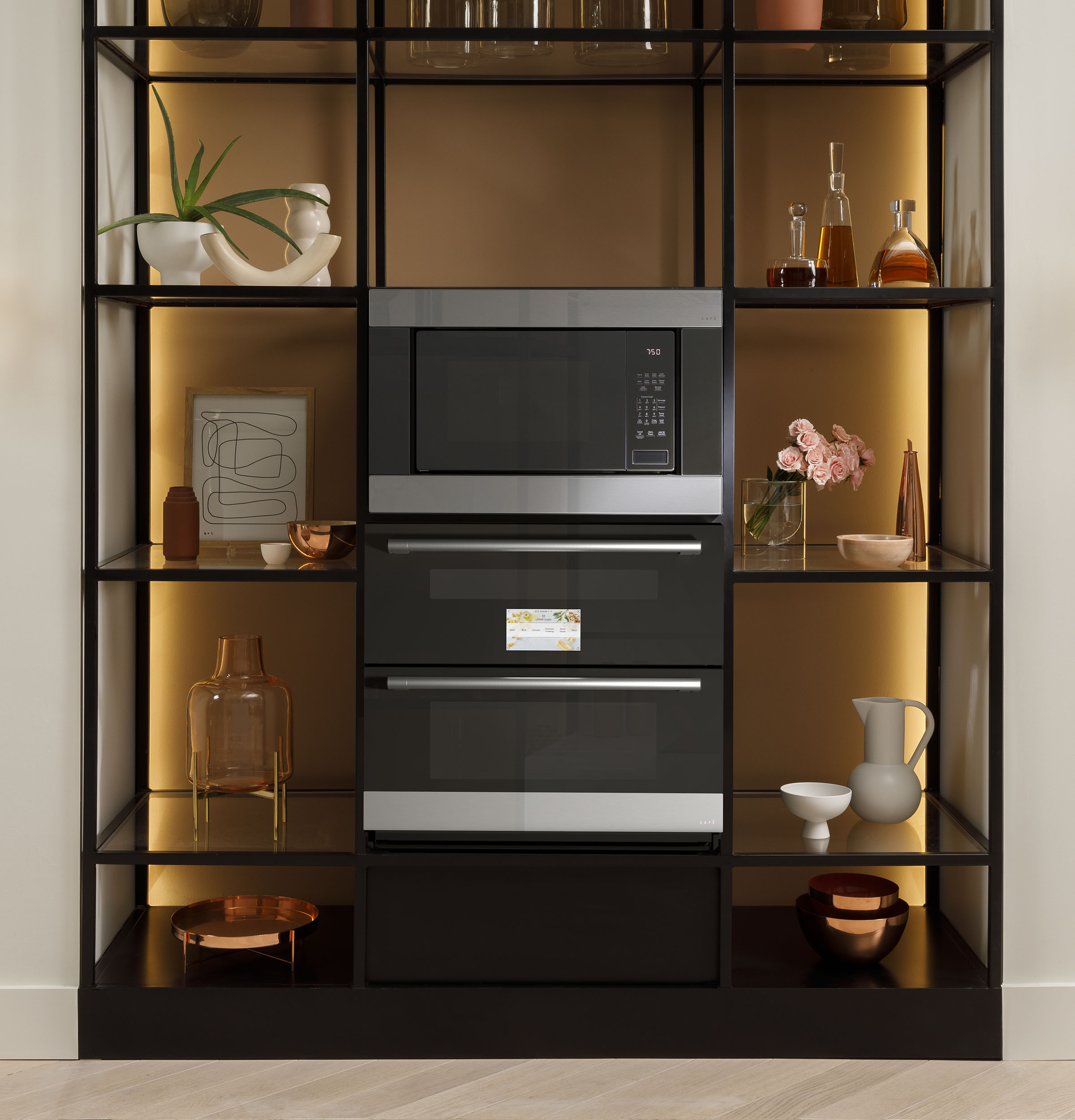Café 30" Duo Smart Single Wall Oven In Platinum Glass CTS92DM2NS5