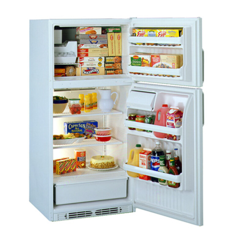 Hotpoint 18.2 Cu. Ft. Top-Mount No-Frost Refrigerator with Icemaker White CTX18CIBRWW Picture 1