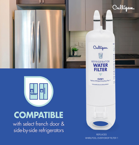 Culligan Replaces Whirlpool™ (edr1rxd1, Whr1rxd1, Kad1rxd1) Refrigerator Water Filter 1 CUW1, product image 4 of 10