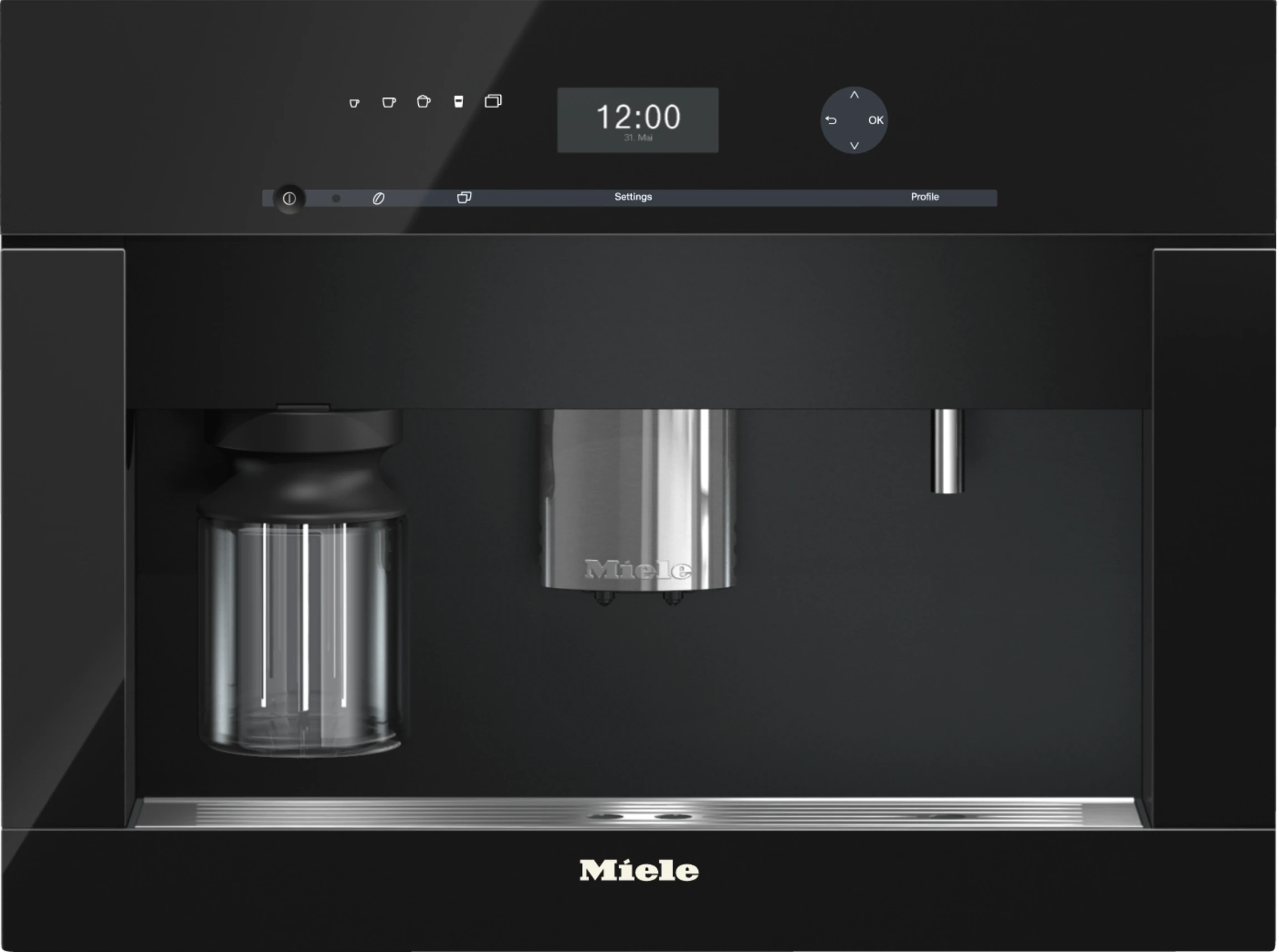 Built-in coffee machine with bean-to cup system and OneTouch CVA6401