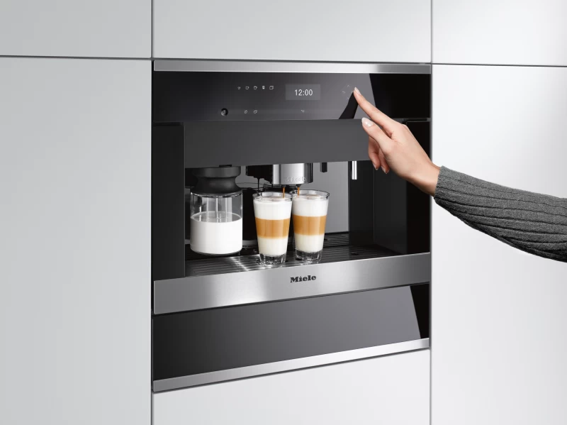 Built-in coffee machine with bean-to cup system and OneTouch CVA6401