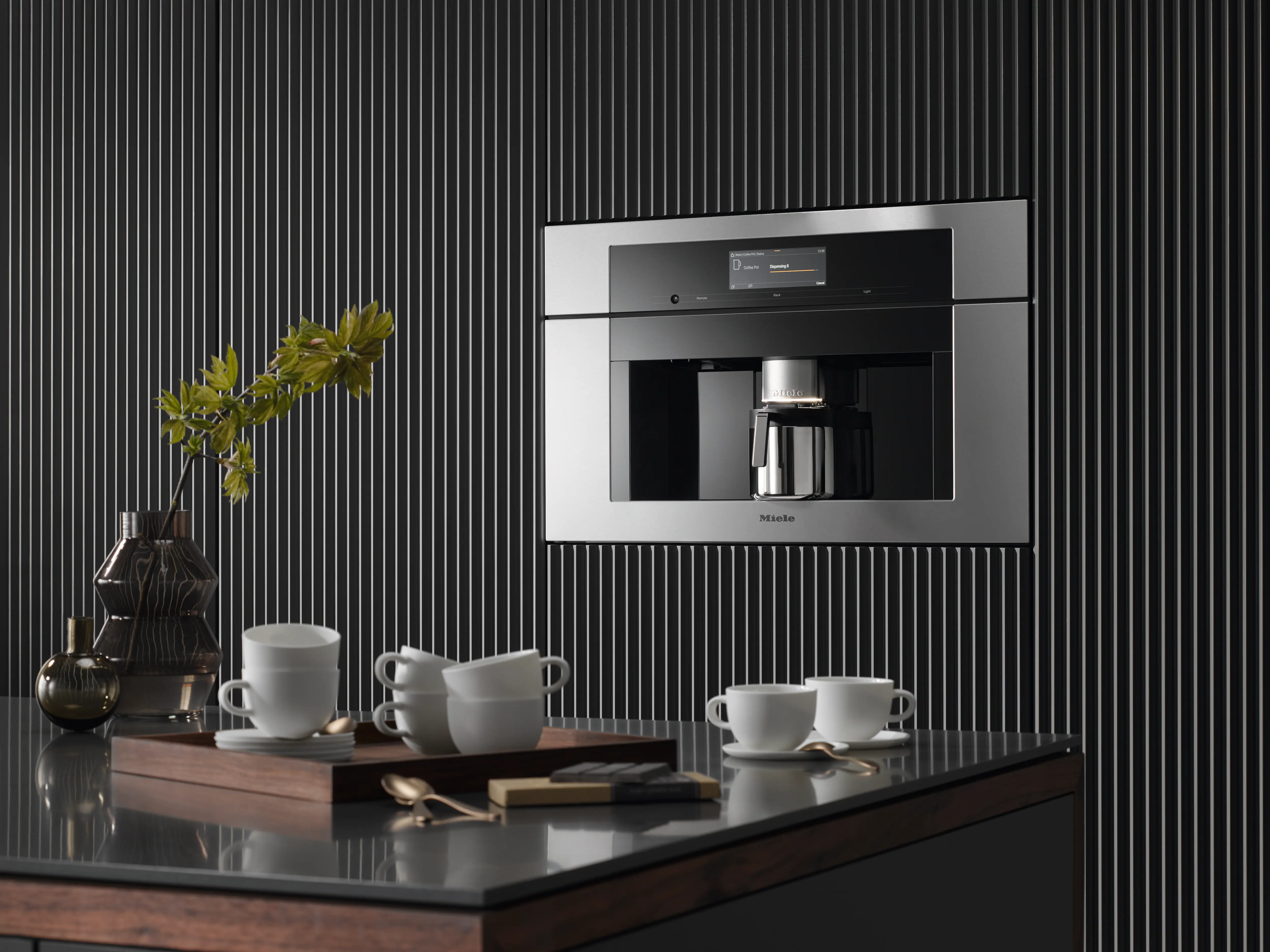 Built-in coffee machine with DirectWater CVA7775CTS