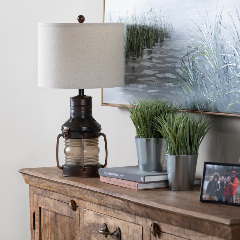 Copper Lantern Table Lamp CVABS964