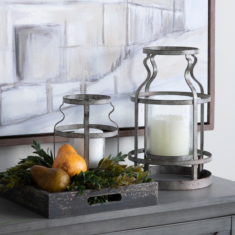 Medium Jones Open Metal Vase Shaped Candle Holder CVCZHN023M