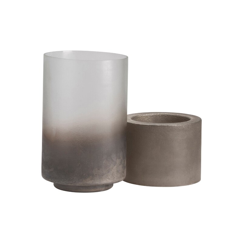 Ellery Large Metallic smoke hurricane Globes CVCZHN045M