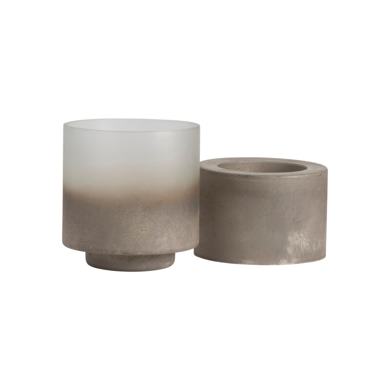 Ellery Medium Metallic smoke hurricane Globes CVCZHN045S
