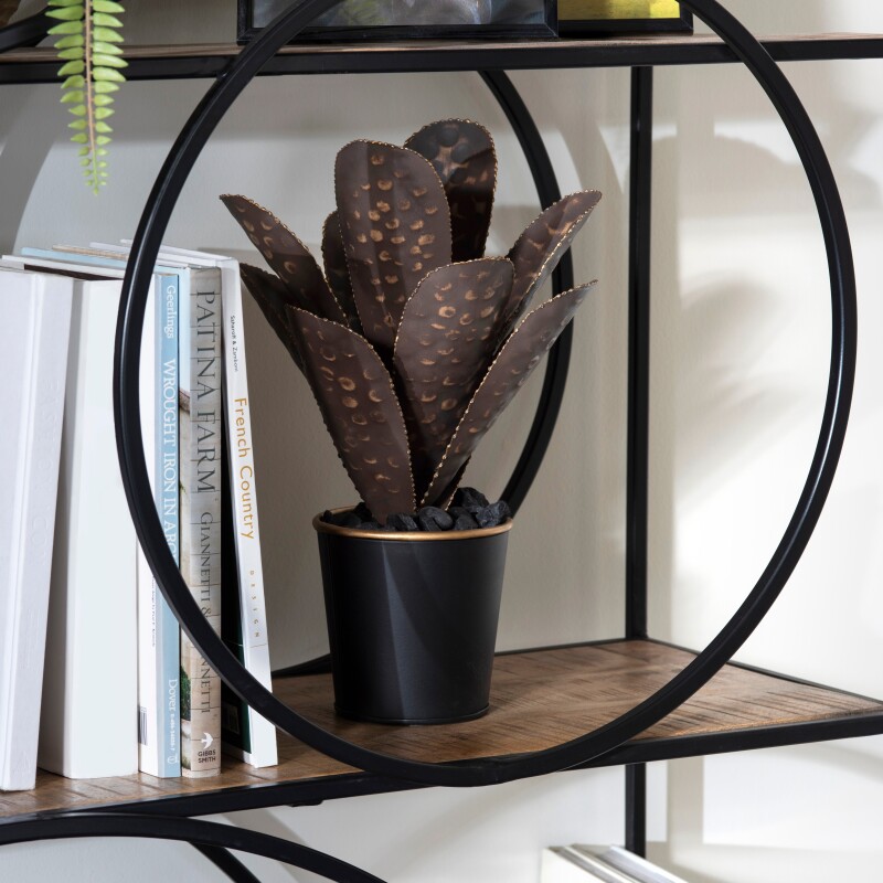 Medium Oasis Hand Finished Metal Cactus CVDZEN029M