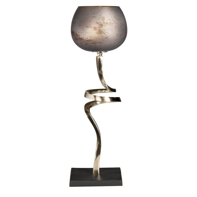 Medium Aubergine Sculptural Trumpet Votive Holder CVDZEN078M