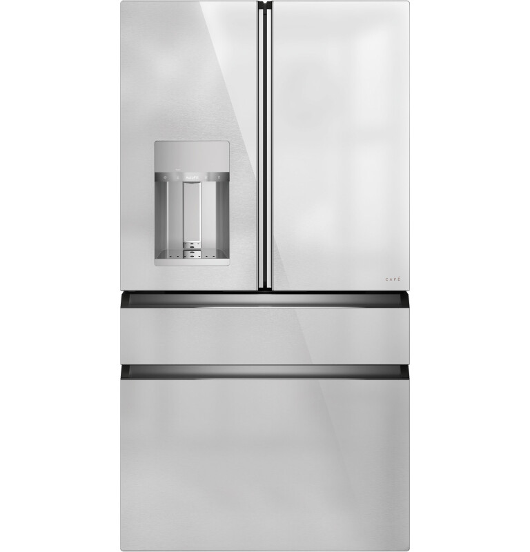 Cafe ENERGY STAR 27.8 Cu. Ft. Smart 4-Door French-Door Refrigerator in Platinum Glass Platinum Glass CVE28DM5NS5 Picture 1