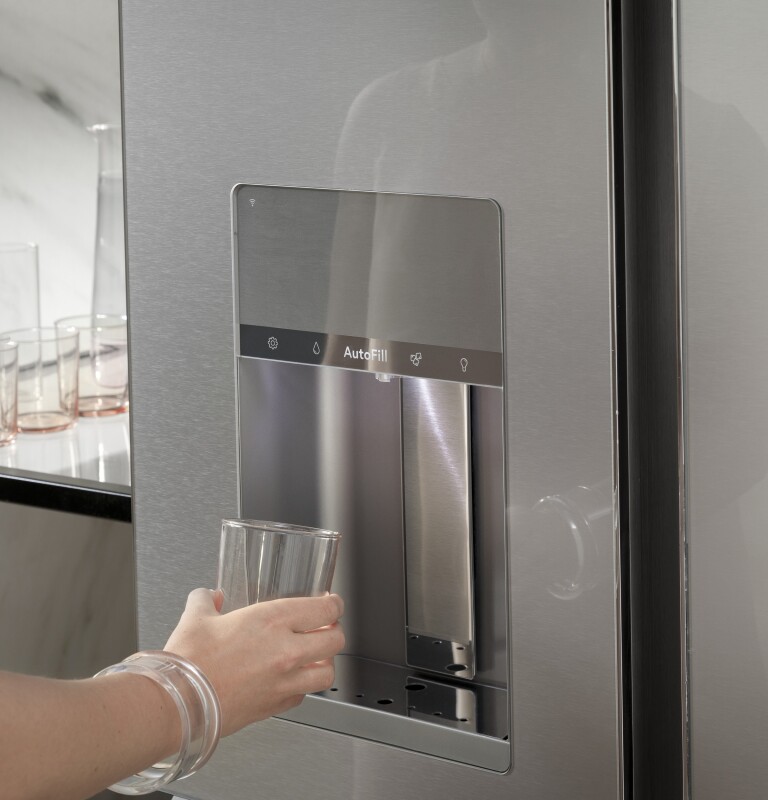 CAFÉ™ ENERGY STAR® 27.8 Cu. Ft. Smart 4-Door French-Door Refrigerator in Platinum Glass view 29