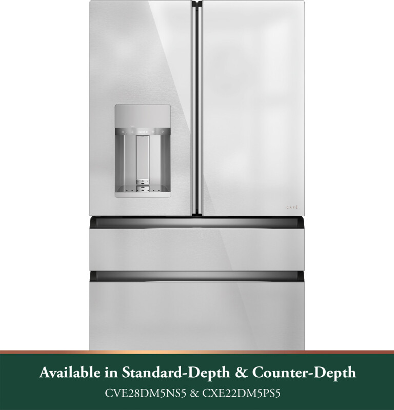 CAFÉ™ ENERGY STAR® 27.8 Cu. Ft. Smart 4-Door French-Door Refrigerator in Platinum Glass view 33