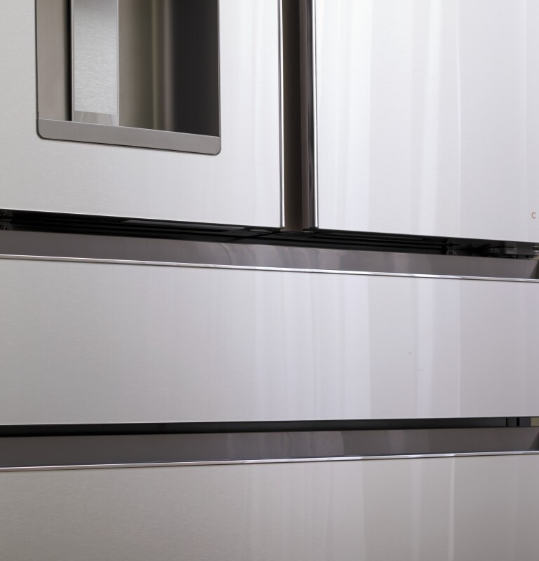 CAFÉ™ ENERGY STAR® 27.8 Cu. Ft. Smart 4-Door French-Door Refrigerator in Platinum Glass view 19