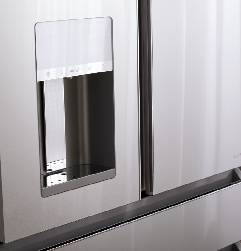 CAFÉ™ ENERGY STAR® 27.8 Cu. Ft. Smart 4-Door French-Door Refrigerator in Platinum Glass view 7