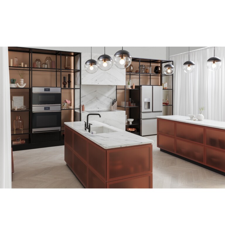 CAFÉ™ ENERGY STAR® 27.8 Cu. Ft. Smart 4-Door French-Door Refrigerator in Platinum Glass view 2