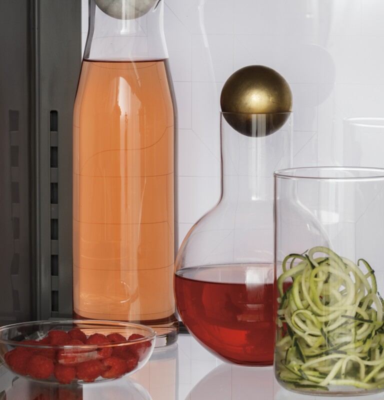 CAFÉ™ ENERGY STAR® 27.8 Cu. Ft. Smart 4-Door French-Door Refrigerator in Platinum Glass view 17