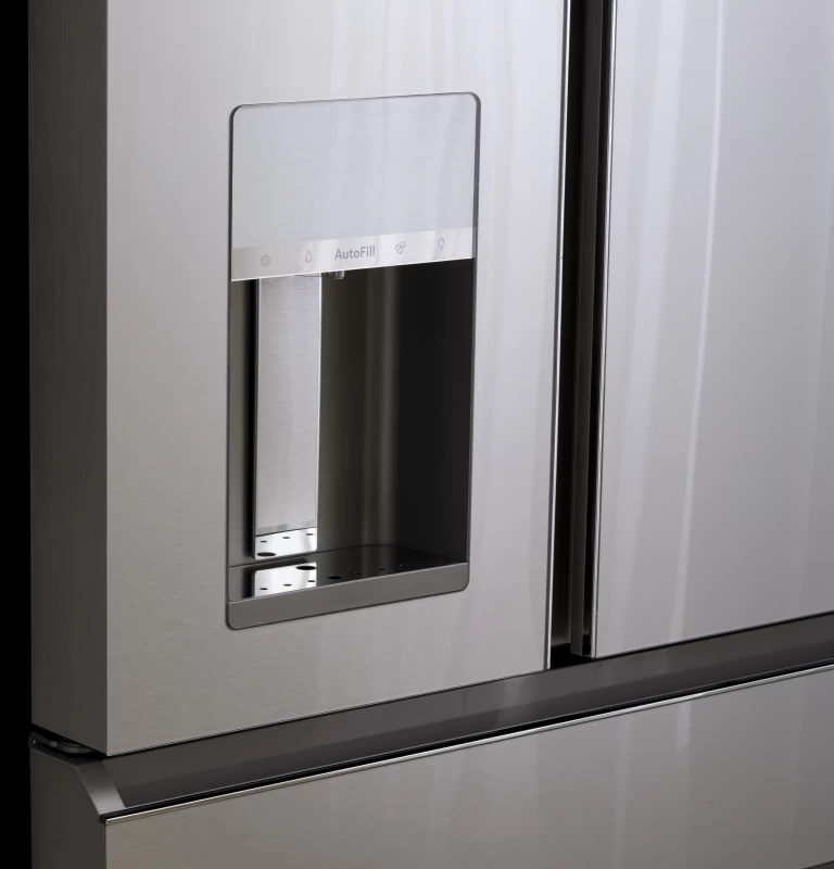 ENERGY STAR 27.8 Cu. Ft. Smart 4-Door French-Door Refrigerator in Platinum Glass CVE28DM5NS5