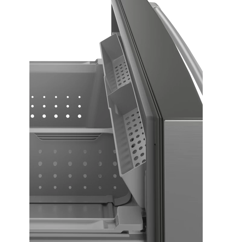ENERGY STAR 27.8 Cu. Ft. Smart 4-Door French-Door Refrigerator in Platinum Glass CVE28DM5NS5