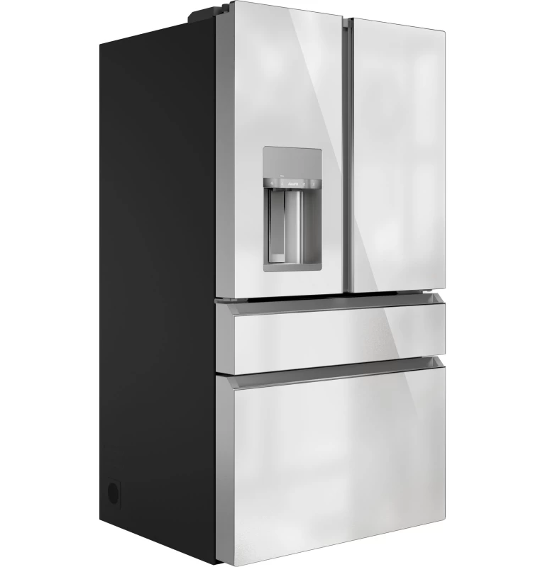 ENERGY STAR 27.8 Cu. Ft. Smart 4-Door French-Door Refrigerator in Platinum Glass CVE28DM5NS5