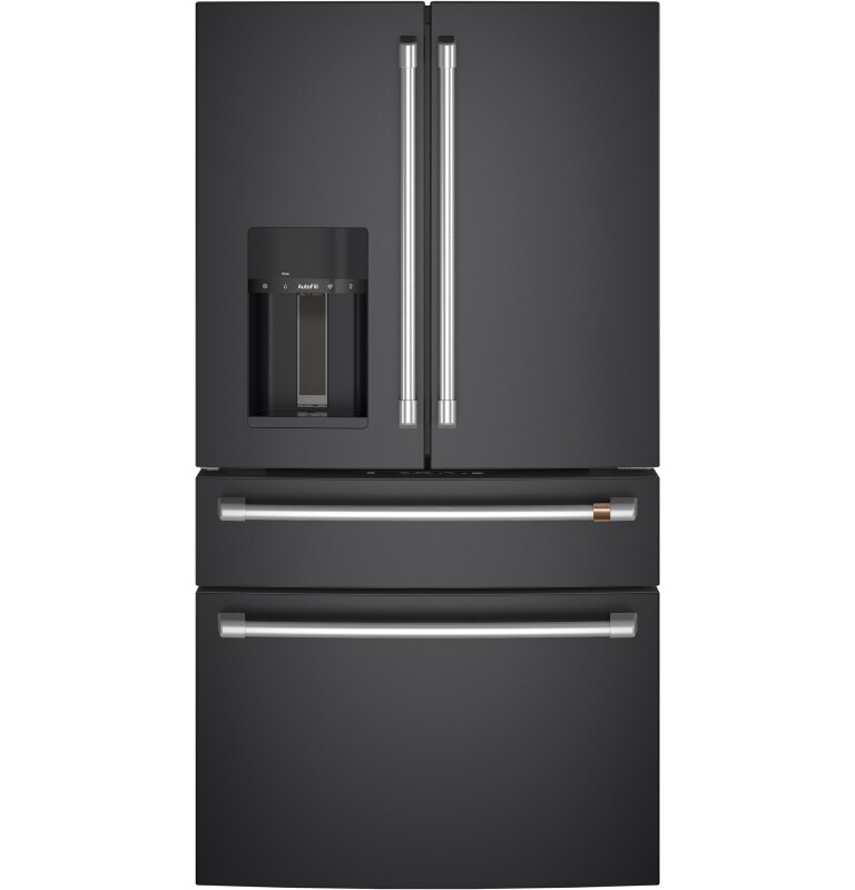 Cafe ENERGY STAR 27.8 Cu. Ft. Smart 4-Door French-Door Refrigerator Matte Black / Brushed Stainless CVE28DP3ND1 Picture 1