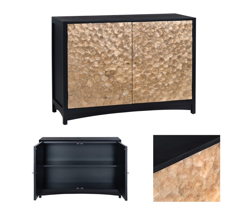 Cayman Capiz Shell 2 Door Cabinet CVFDR1026