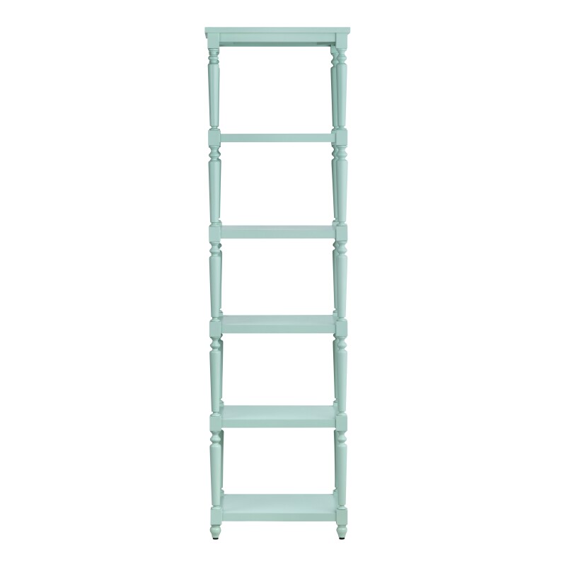 Evermore 5 Shelf Turquoise Etagere CVFDR1029