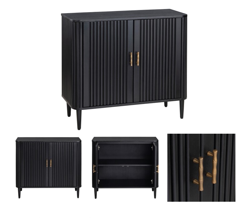 Camden Black Two Door Cabinet CVFDR1040