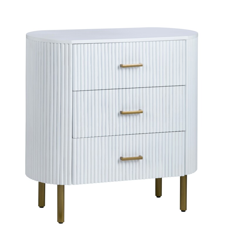 Astoria Three-Drawer Chest (White) CVFDR1302