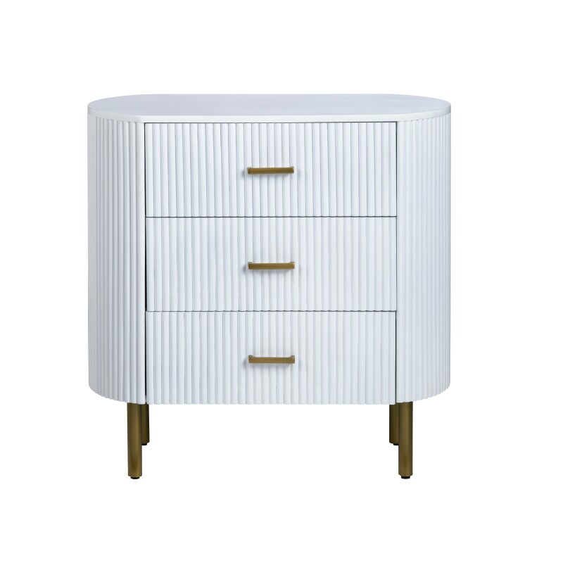 Astoria Three-Drawer Chest (White) CVFDR1302