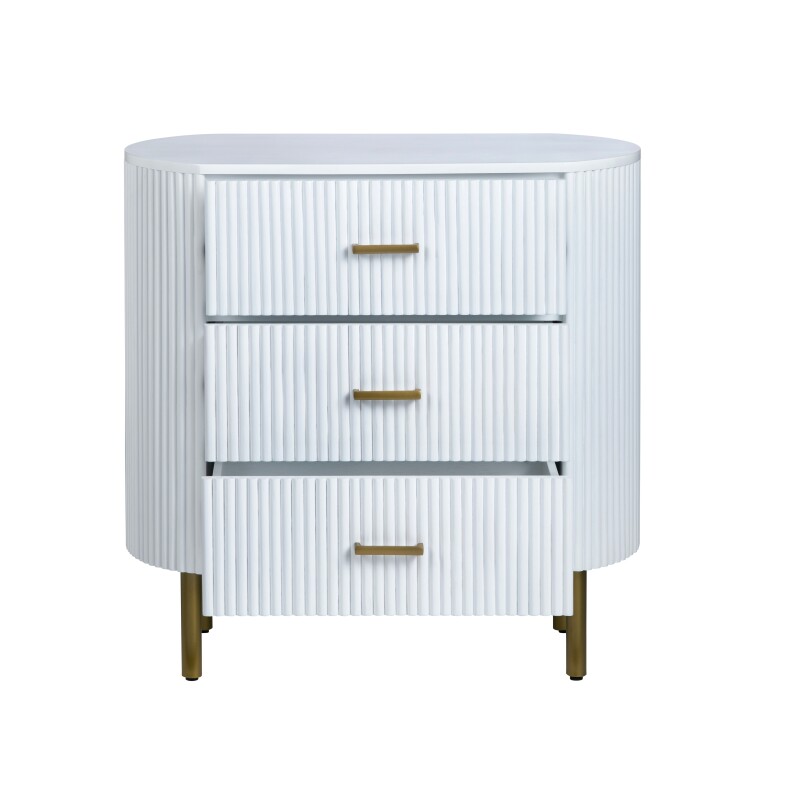 Astoria Three-Drawer Chest (White) CVFDR1302