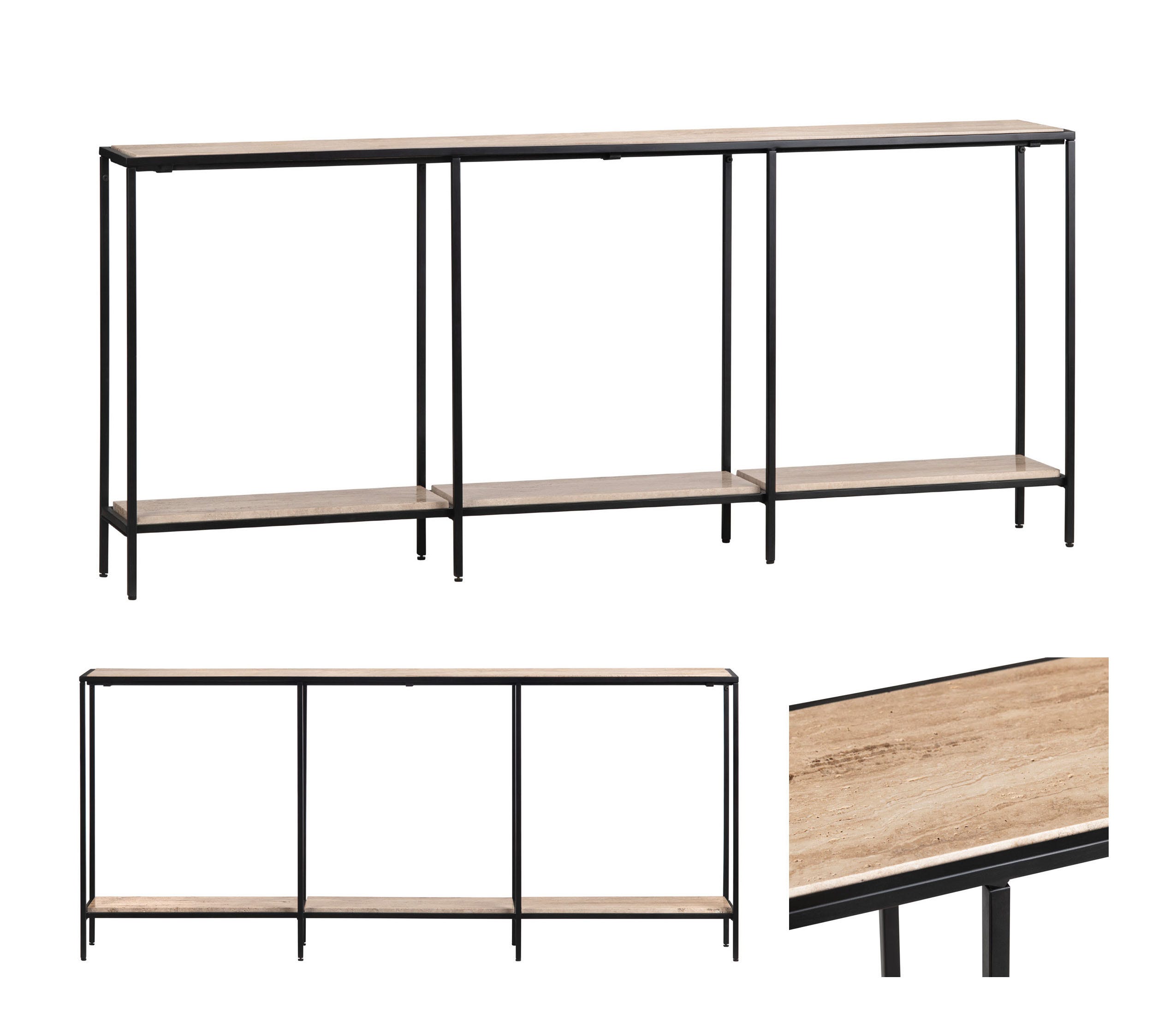 Crosby Travertine Console Table CVFNR4595