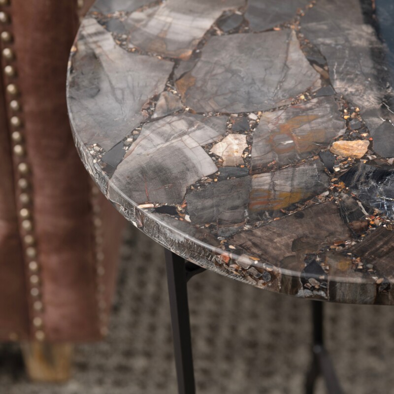 Pennington Petrified Wood Accent Table CVFNR4599