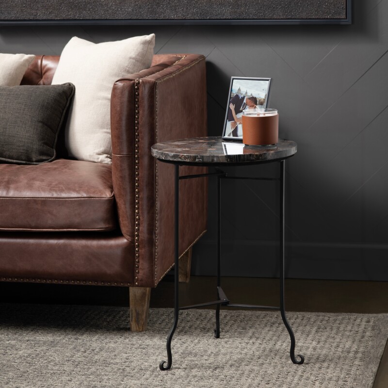 Pennington Petrified Wood Accent Table CVFNR4599