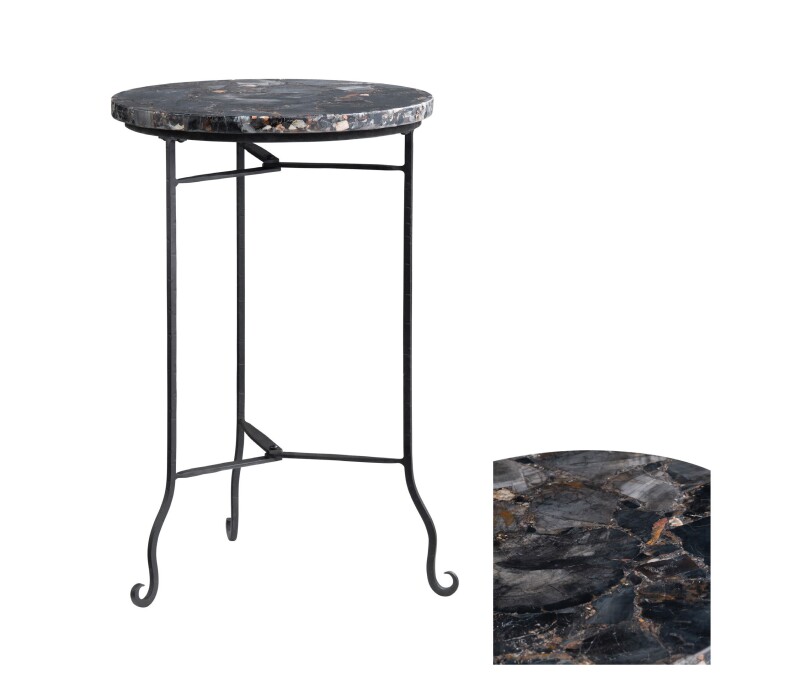 Pennington Petrified Wood Accent Table CVFNR4599