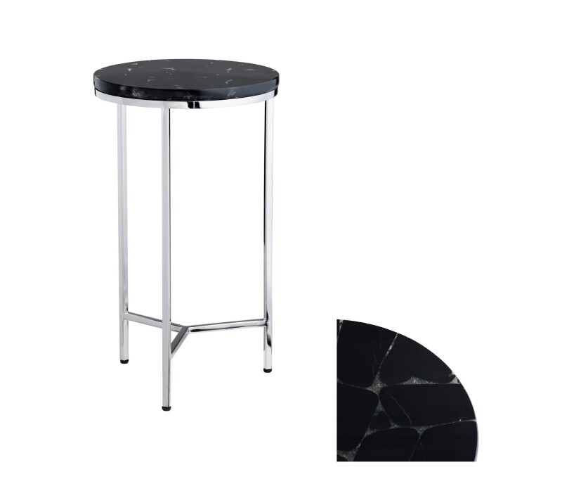Obsidian Marble Accent Table CVFNR4635