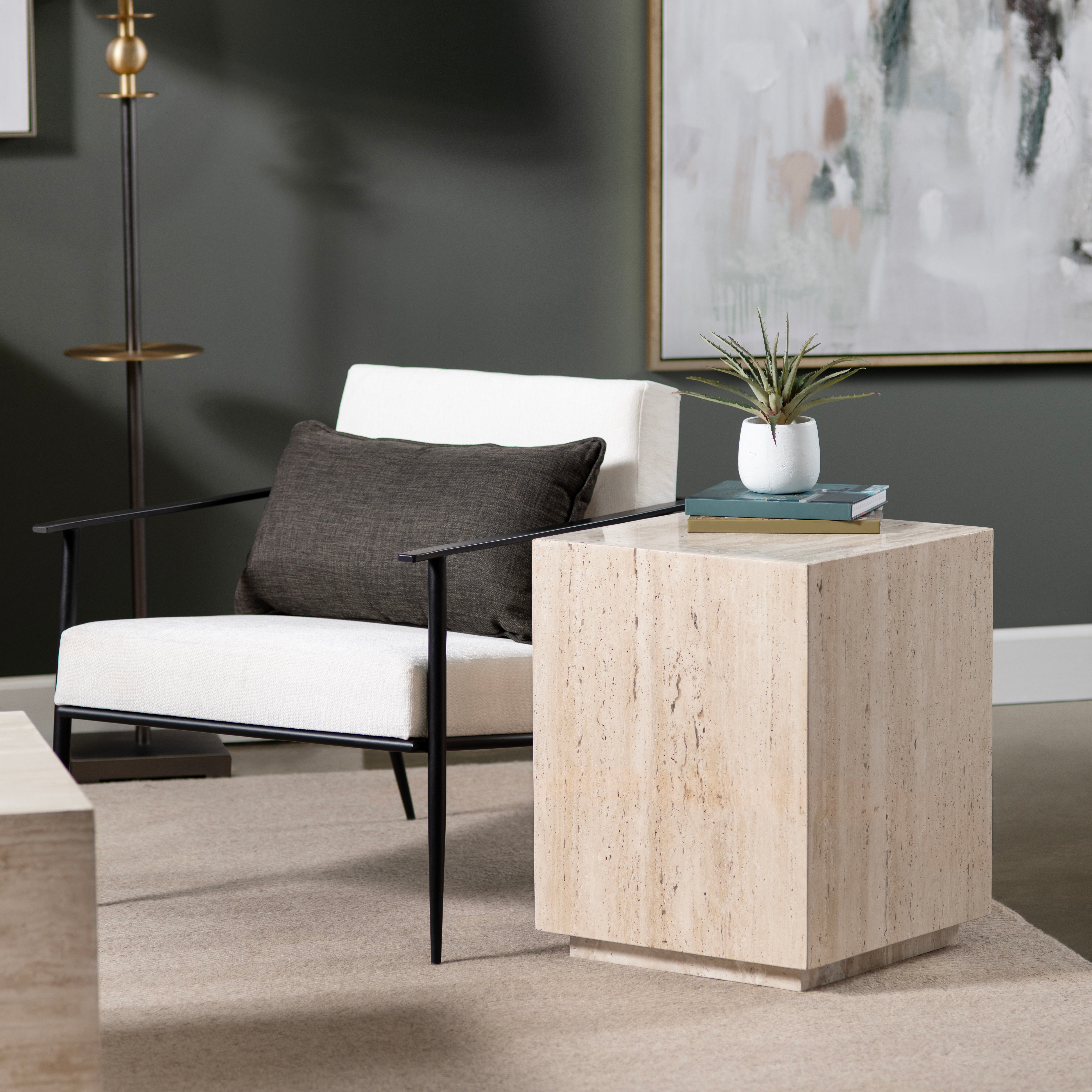 Palermo Travertine End Table CVFNR4641