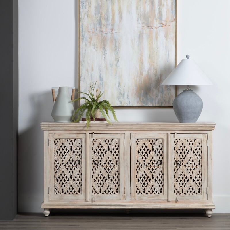 Lattice Four-Door Sideboard CVFNR4806