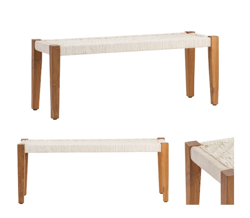 Bengal Manor Jute Bench CVFNR695