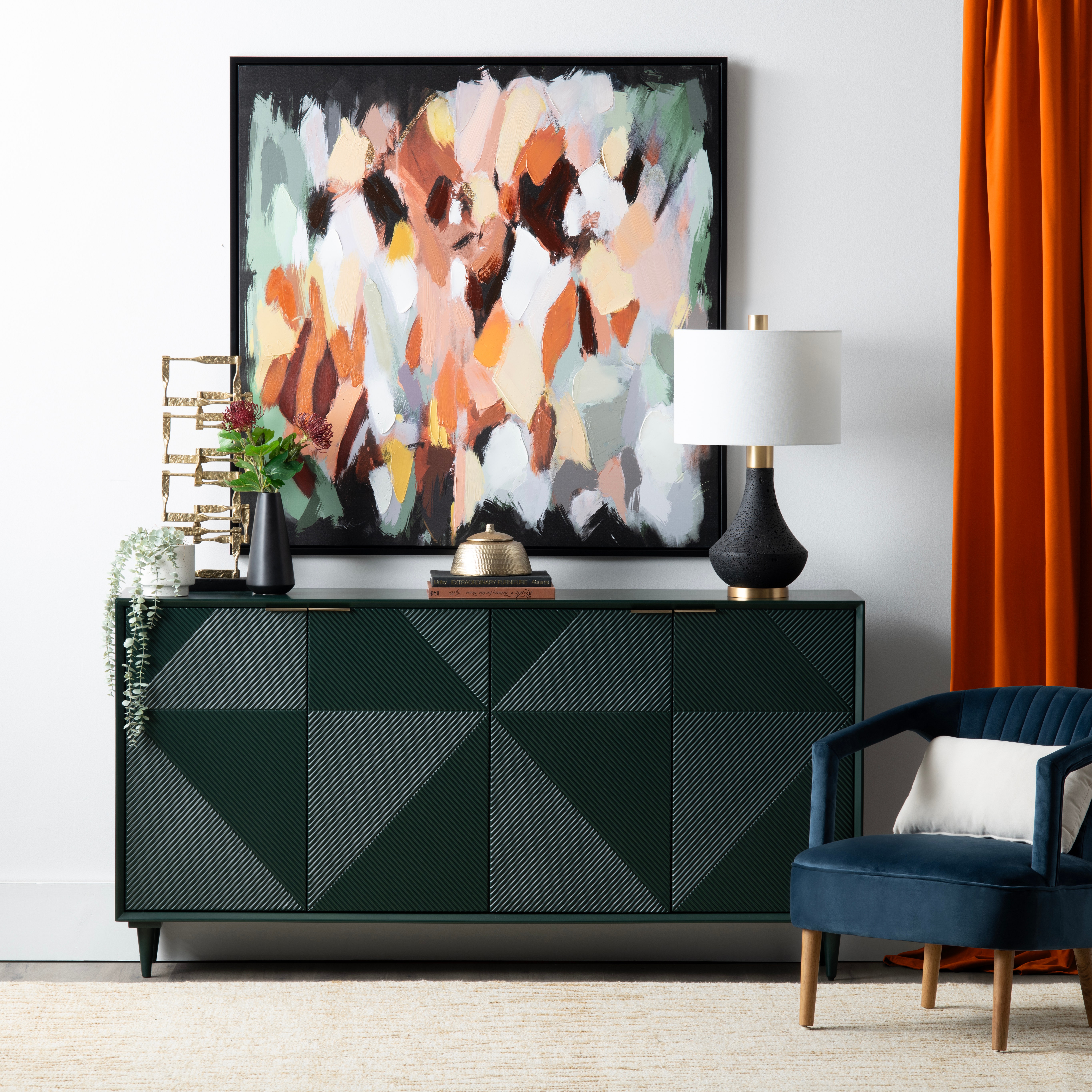 Evergreen Four Door Sideboard CVFVR8416