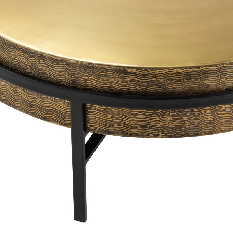 Hudson Textured Brass Cocktail Table CVFZNR008