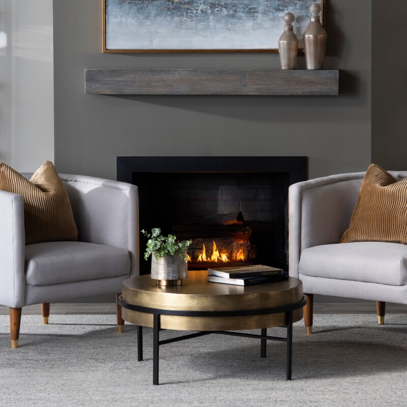 Hudson Textured Brass Cocktail Table CVFZNR008