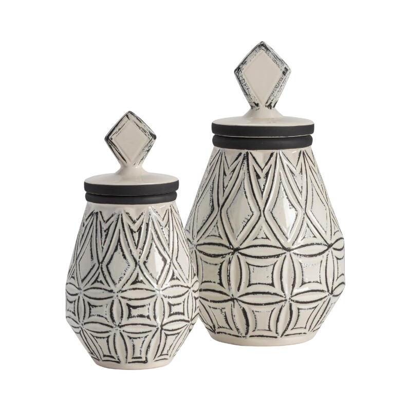 Geometrical Farm House Vases,Set of 2 CVJDP844