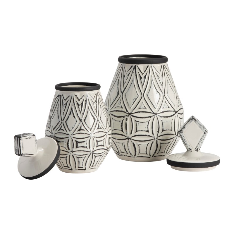 Geometrical Farm House Vases,Set of 2 CVJDP844