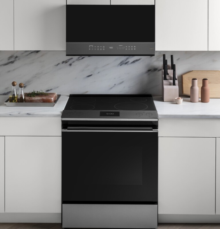 CAFÉ™ 2.1 Cu. Ft. Smart Over-the-Range Microwave Oven in Platinum Glass view 3